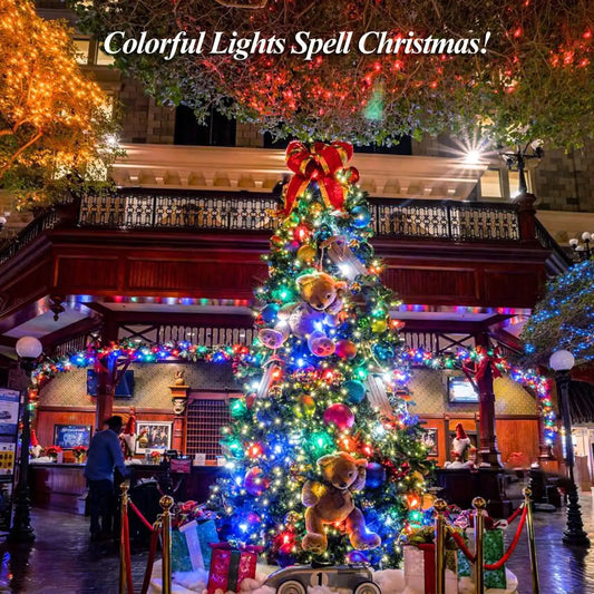 Outdoor Waterproof Solar Fairy Lights String Twinkle Lights Decoration for Tree Garden Patio Halloween Christmas Multicolor LED