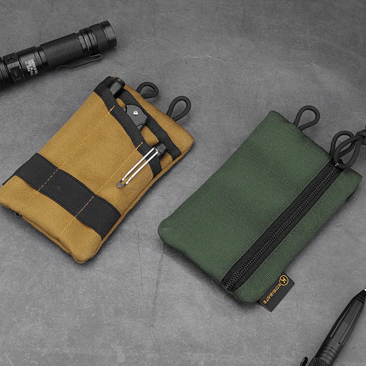 Compact Pocket Organizer Pouch Multifunctional for Camping Hiking Mountaineering Card Key EDC Tool Storage Bag
