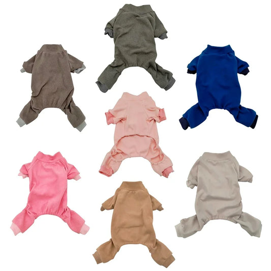 Coral Fleece Dog Pajamas Autumn Winter Puppy Jumpsuit Warm Dog Clothes For Small Dogs Pet Costume Chihuahua Yorkies Pajamas