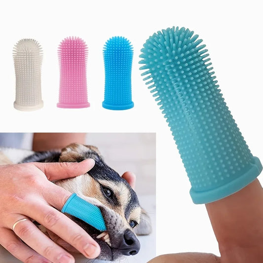 Dog Grooming Essentials Soft Silicone Finger Toothbrush For Teeth Cleaning And Bad Breath Care Dog Accessories Pet Supplies