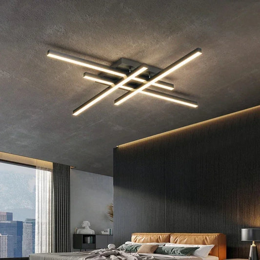Modern LED Line Shaped Ceiling Light Used For Interior Decoration In Living Rooms Bedrooms Study Rooms Home Decor Lighiting