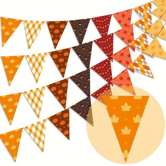 Thanksgiving Decorations Fall Decorations Banner Fall Pumpkin Pennant Autumn Bunting Garlands for Thanksgiving Day Fall Autumn