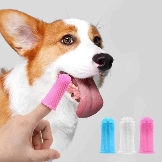 Dog Grooming Essentials Soft Silicone Finger Toothbrush For Teeth Cleaning And Bad Breath Care Dog Accessories Pet Supplies