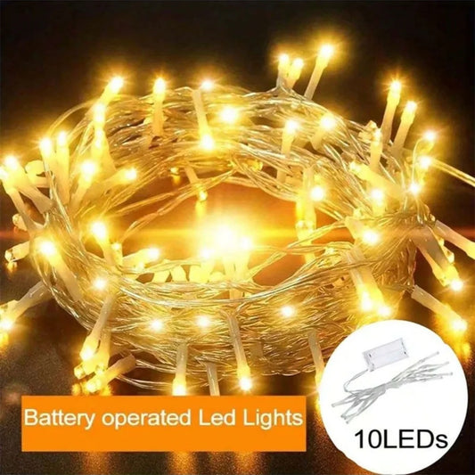 1PC 1.5M10LED/3M20LED/6M40LED indoor and outdoor battery box fairy string light,used for wedding,party,and courtyard decoration