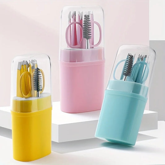 6Pcs Eyebrow Trimmer Set Eyebrow Clipper Hair Remover Set False Eyelash Curler Eyebrow Trimmer Plastic Tools Beauty Tools