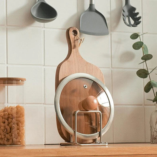 Kitchen Storage Stainless Steel Cutting Board Rack, Household Kitchen Storage Rack, Pot Cover Bracket, Cookware Accessories