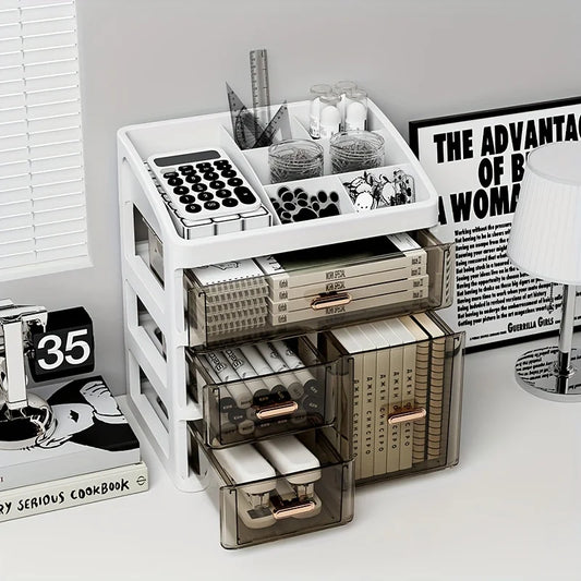 Cosmetics Storage Box Cosmetics Storage Box Drawer, Large Capacity Dust-proof Skincare Product Display Rack, Desktop Storage Box