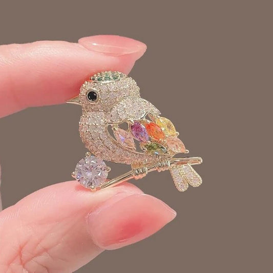Fashion Zircon Magpie Bird Brooch For Women Banquet Lapel Pin Wedding Party Jewelry Accessries
