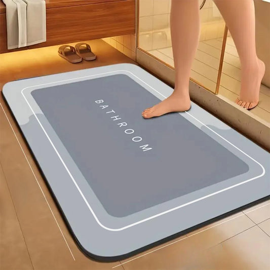 Simple bathroom non-slip floor mat diatom mud toilet dirt-resistant mat entrance mat shower room door mat