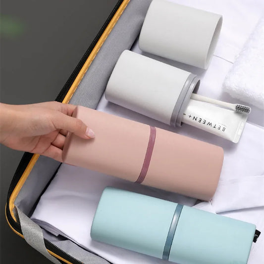 Travel Portable Toothbrush Toothpaste Holder Storage Case Box Organizer Household Storage Cup Outdoor Holder Bathroom Accessorie