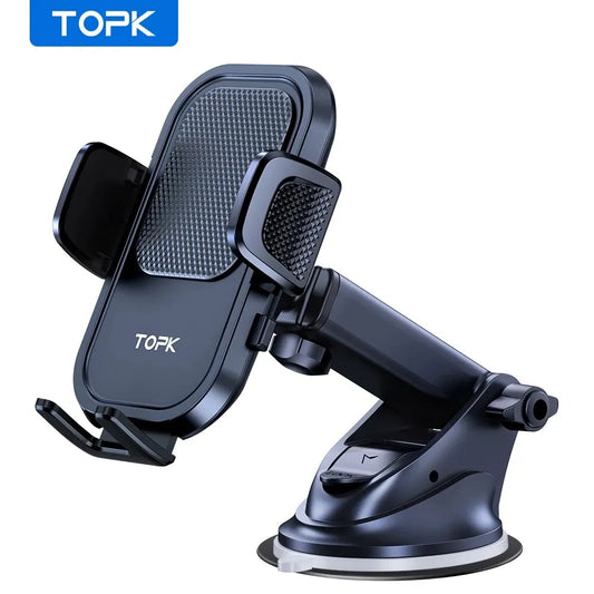TOPK Car Phone Holder Mount for IPhone[Powerful Suction] Phone Mount for Car Dashboard Car Accessories Automobile for Smartphone