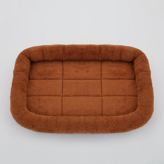 Pet Dog Bed Soft Plush Square Kennel Cat Large Medium Small Dogs Bed Cushion Pet Accessories Cat Dog Sleep Pad House