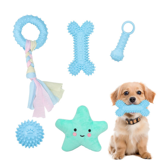 5-pack pet toys plush dog toys teething pet toys