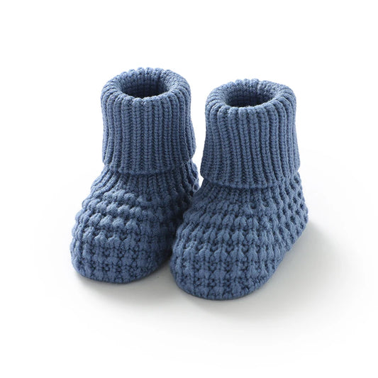 Soft Warm Knitted Newborn Booties Baby Boys Girls Socks Shoes Infant Unisex First Walkers 0-1Y Toddler Outdoor Indoor Crawl Crib
