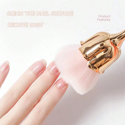 beauty Flower Nail Brush For Manicure Rose Nail Art Brush Nail Accessories Tools Dust Cleaning Brushes