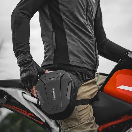 Motorcycle Bag Men Motorbike Leg Side Bag EVA Hard Shell Male Phone Waist Pack Motorcycle Drop Leg Bag Fanny Pack Belt Bum Bags