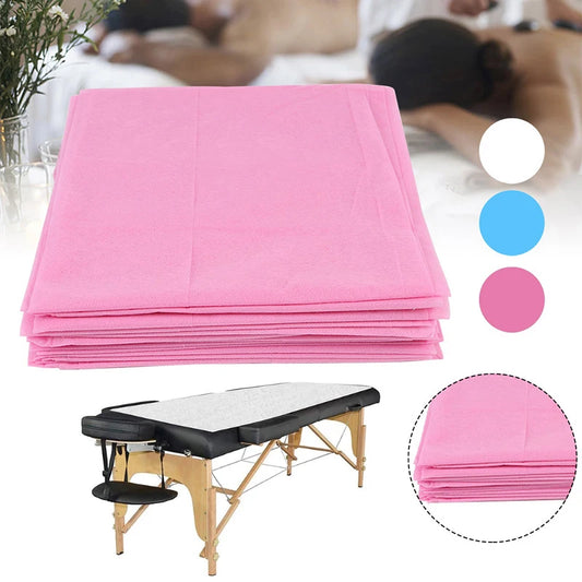 Non woven disposable massage bed sheets, suitable for beauty salons, spa centers, hotel travel, 10 sheets of 80x180cm bedding