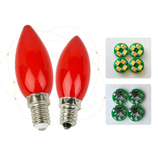 LED Altar Bulb E12/E14 Red Candle Buddha Lamp Temple Decorative Lamp Buddha Bead Decorative Lamp LED Candle Bulb Home Decor New
