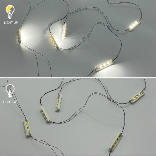 LED Brick Lighting Four/Six in One, Connected in Series, Powered by USB,Light up your building blocks