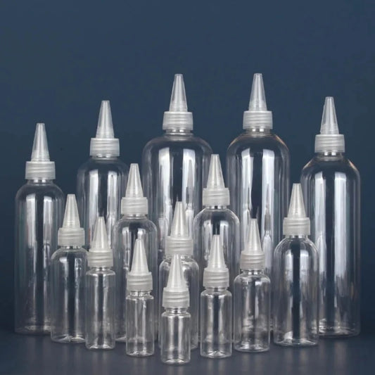 5/10/30/50/60/100/120ml Empty Dropper Bottle Transparent Plastic Refillable Nozzle Dropper with Cap Squeeze Bottle Refill Bottle