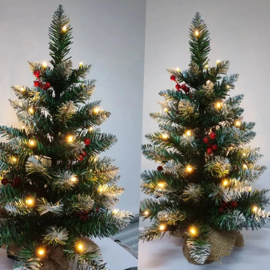 Mini Christmas Tree 45cm/60cm PVC Tip Cluster Tabletop Decorations Small Christmas Tree Family Christmas Party Decorations