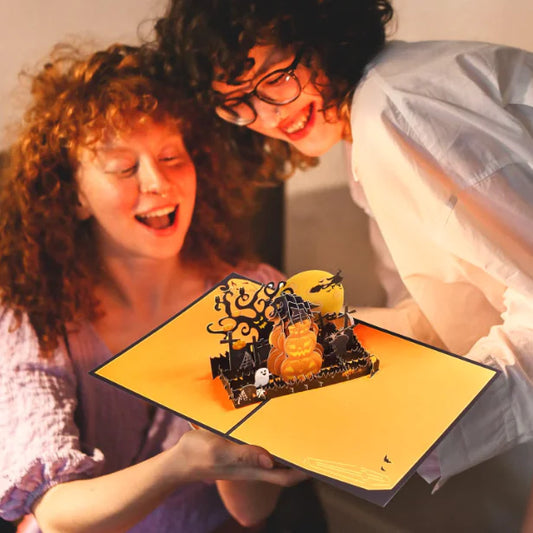 3D Handmade Halloween Pumpkin Greeting Card