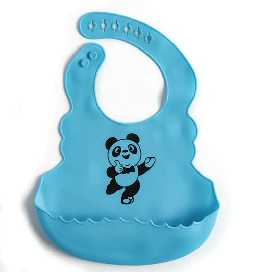 Food Grade Silicone Baby Bib with Saliva Pocket