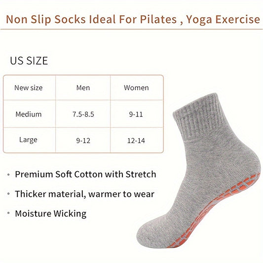 10 Pairs Of Non Slip And Breathable Adhesive Short Socks Suitable For Yoga, Pilates, Sports, Fitness, Men And Women's Universal Accessories