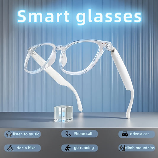 2025 Wireless Smart Glasses, Auto-dimming Lenses, Touch Controls, Built-in Microphone, High-resolution Audio, Wireless, Rechargeable Battery-perfect For Office, Outdoor, Sports, Driving, Music Playback, Hands-free Calls-he Id