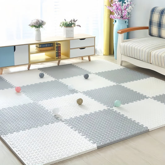 16pcs Interlocking EVA Exercise Mats - Non-slip, Soft Fitness Mats - For Home Gym Workouts, Yoga, Pilates & Body Shaping - Suitable for All Fitness Levels - Great Gift for Fitness Enthusiasts