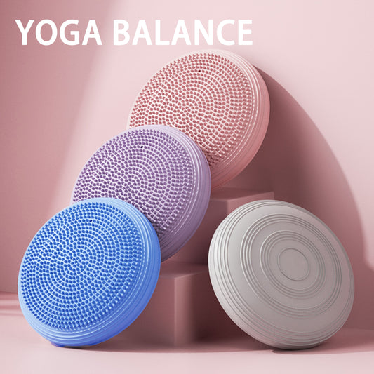 Yoga Balance Pad Set With Inflatable Core Trainer, PVC Material, 2-Piece Set For Yoga, Pilates, And Balance Training