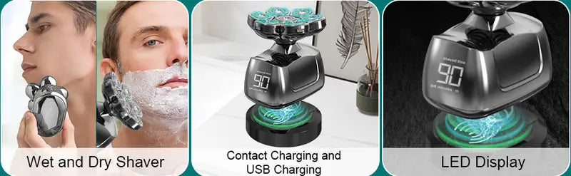 Men's 7D 6-in-1 Wet & Dry Electric Shaver Mmall USA