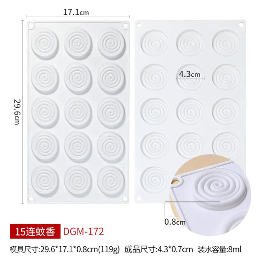 Sixin 2-Cavity French Mousse Cake Silicone Mold